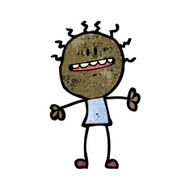 cartoon complaining doodle man N15