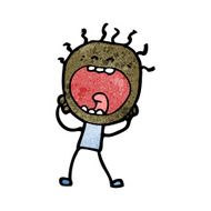 cartoon complaining doodle man N16