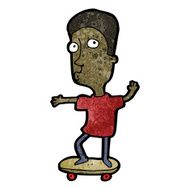 cartoon man on skateboard N2