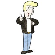 cartoon cool guy in leather jacket N5