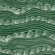Chalkboard seamless wave hand-drawn pattern