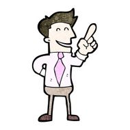 cartoon man with great idea N63