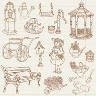 Set of Springtime Elements