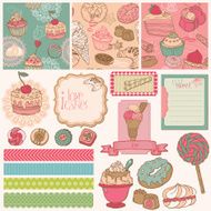 Doodled Dessert Set