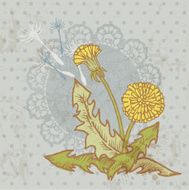 Dandelion and Lace Background