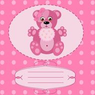 baby girl greeting card vector background
