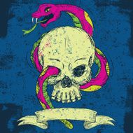 Snake and skull