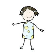 child&#039;s drawing of a happy girl N14