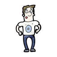 cartoon man in number zero shirt N9