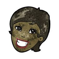 cartoon grinning woman N2