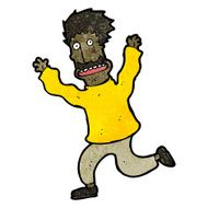 Cartoon Man Running Away N19