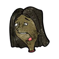 cartoon shocked woman N149