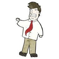 cartoon grinning salesman N6