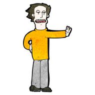 cartoon man gesturing stop N4
