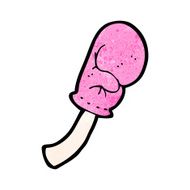 cartoon pink boxing glove N10