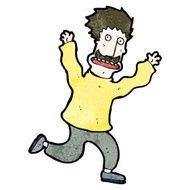 cartoon terrified man N419