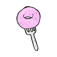 cartoon pink doughnut N10