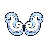 cartoon decorative swirl element N2