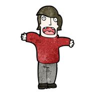 cartoon surprised man N219