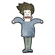 Cartoon Man Shrugging Shoulders N110