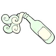 cartoon pouring white wine N2