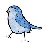 cartoon blue bird N10