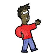 cartoon man gesturing N49