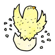 cartoon hatching bird N2