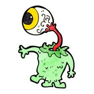 cartoon crazy monster N59