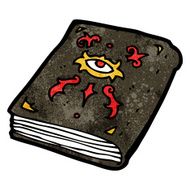 cartoon magic spell book N47
