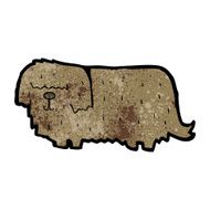 cartoon hairy dog N6