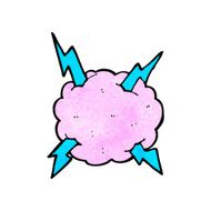 cartoon lightning storm cloud symbol