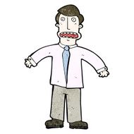 cartoon shocked man N185