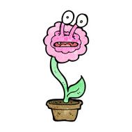 cartoon funny flower monster N2