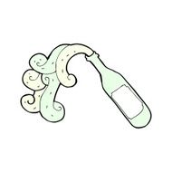 cartoon wine bottle N46