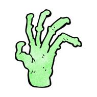 cartoon spooky zombie hand N4