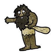cartoon cave man N12