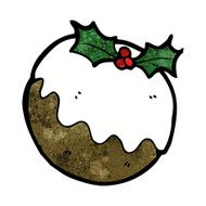 cartoon christmas pudding N50