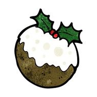 cartoon christmas pudding N51