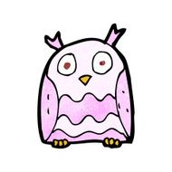 cartoon pink owl N2