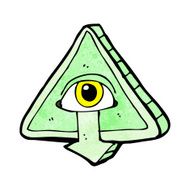 cartoon mystic eye symbol N32