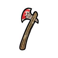 cartoon bloody axe N38