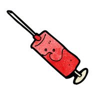 cartoon blood filled syringe N4