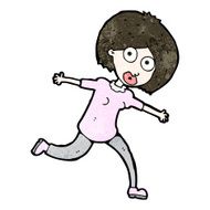 cartoon woman running away N2
