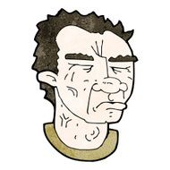 cartoon frowning man N4