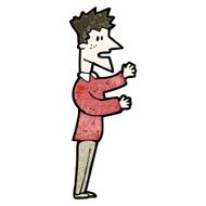 cartoon on worried man N2