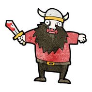 cartoon viking with bloody sword N2