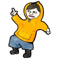 cartoon boy in hooded top N33