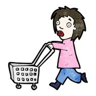 cartoon woman shopping N2
