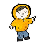 cartoon boy in hooded top N34